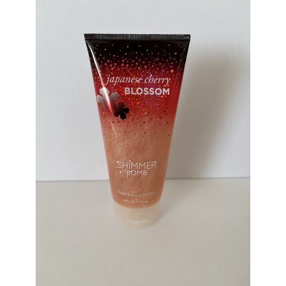 NEW Bath & Body Works Japanese Cherry Blossom Shimmer Bomb 6oz‎ Glitter RARE - Picture 1 of 3